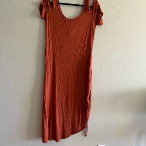 VENUS Orange Asymmetrical Bodycon Dress